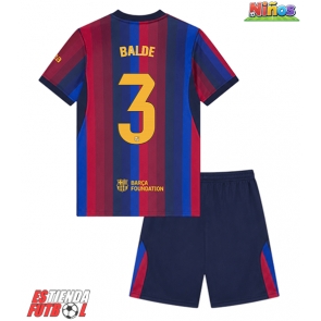 Barcelona Alejandro Balde #3 Primera Equipación Niños 2026-27 Manga Corta (+ Pantalones cortos)